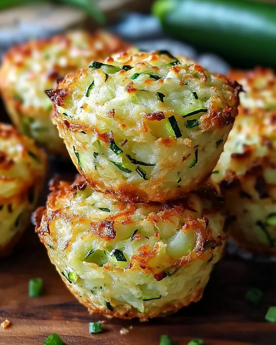 Crispy Parmesan Zucchini Potato Muffins
