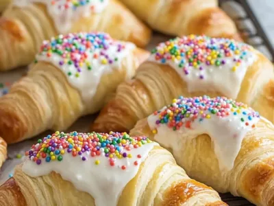 Funfetti Cheesecake Stuffed Crescent Rolls