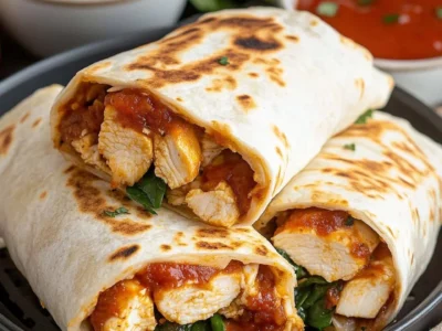 Air Fryer Chicken & Mozzarella Wraps
