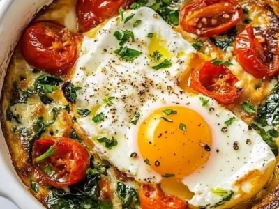Baked Feta Eggs