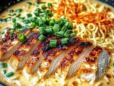 Creamy Garlic Chicken Ramen