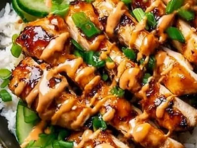 Crispy Chicken with Spicy Sauce over Jasmine Rice
