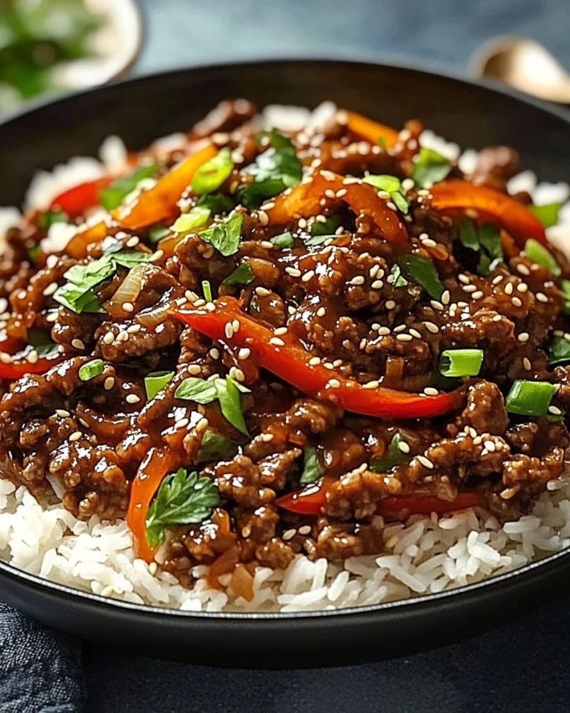 Beef Chilli Rice Crispy Chilli Beef Rice – Baked by Emma