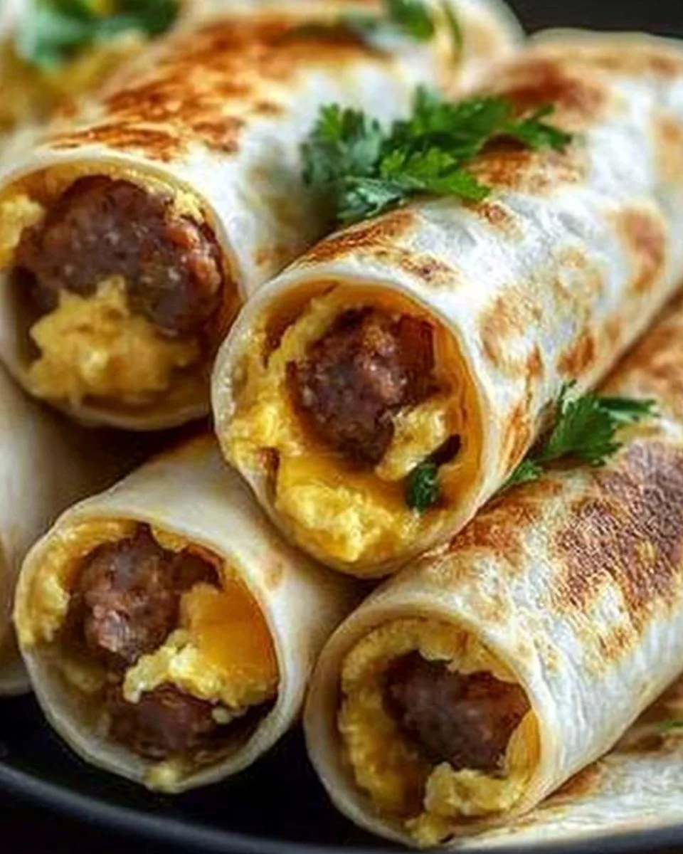 Delicious Sausage, Egg, and Cheese Breakfast Roll-Ups