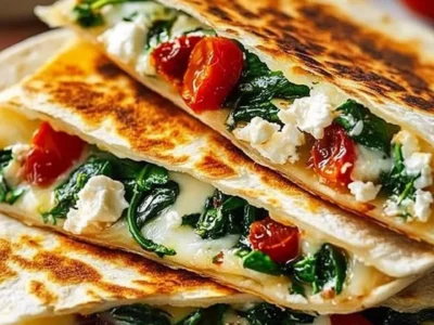 Easy Mediterranean Quesadilla