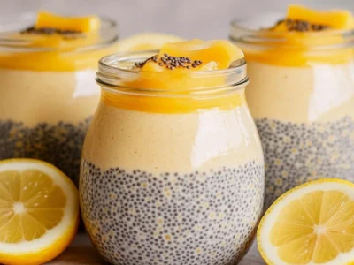 Lemon Cream Chia Pudding with Oat Milk