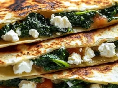 Spinach and Feta Quesadillas