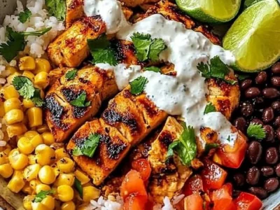 Street Corn Chicken Rice Bowl
