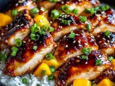 Sweet & Savory Asian Mango Glazed Chicken Twists
