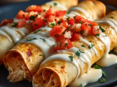 Baked Cream Cheese Chicken Taquitos