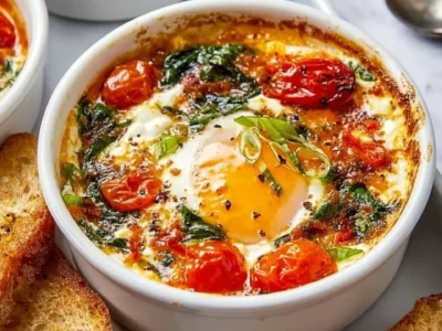 Baked Feta Eggs