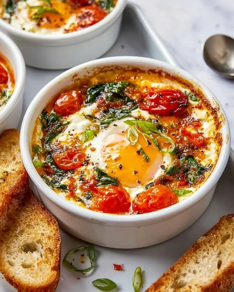 Baked Feta Eggs