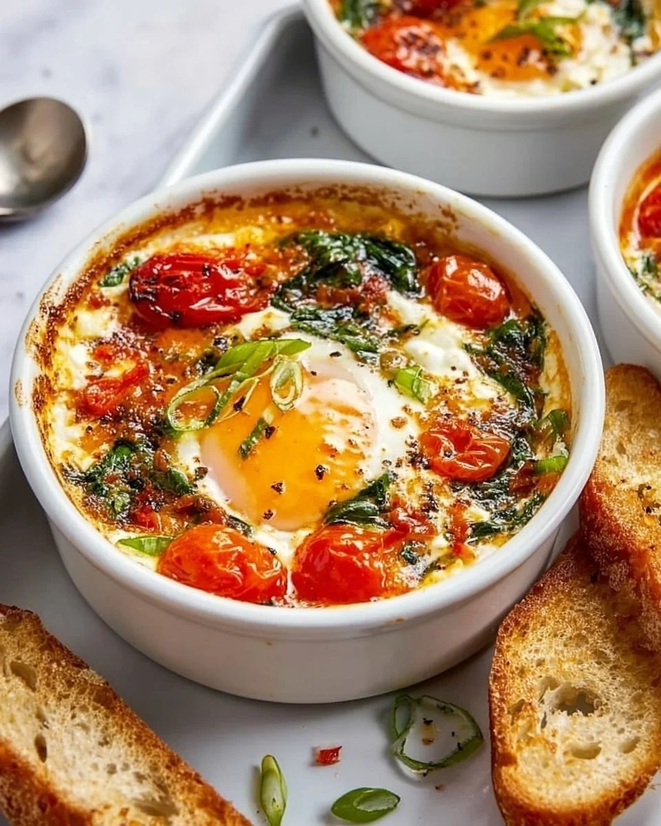 Baked Feta Eggs