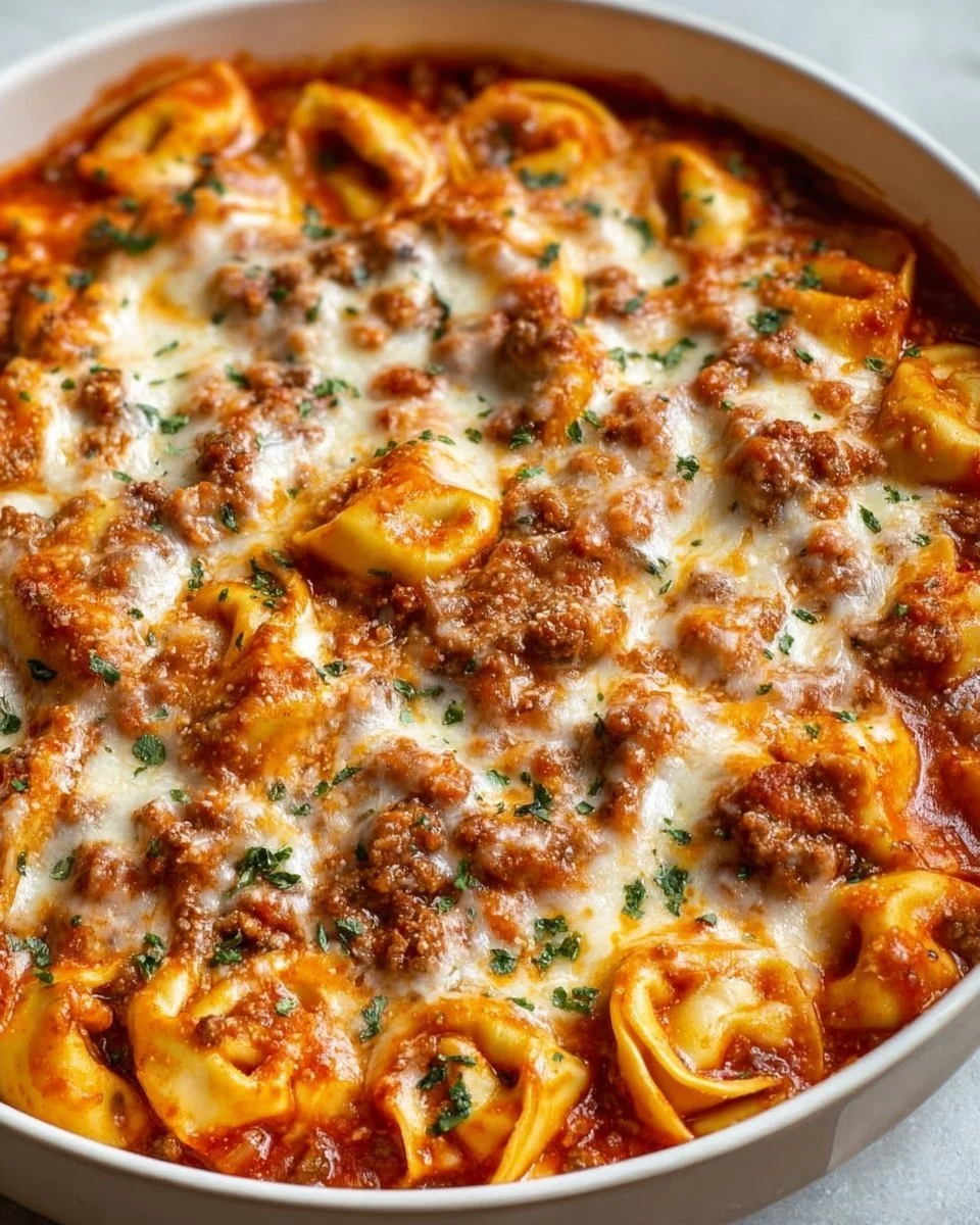 Beefy Tortellini Bake