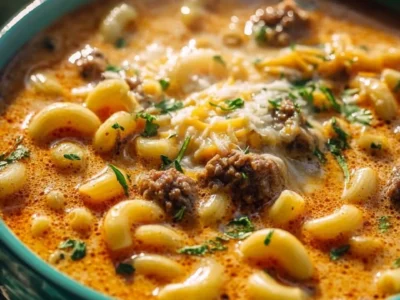Cheeseburger Macaroni Soup