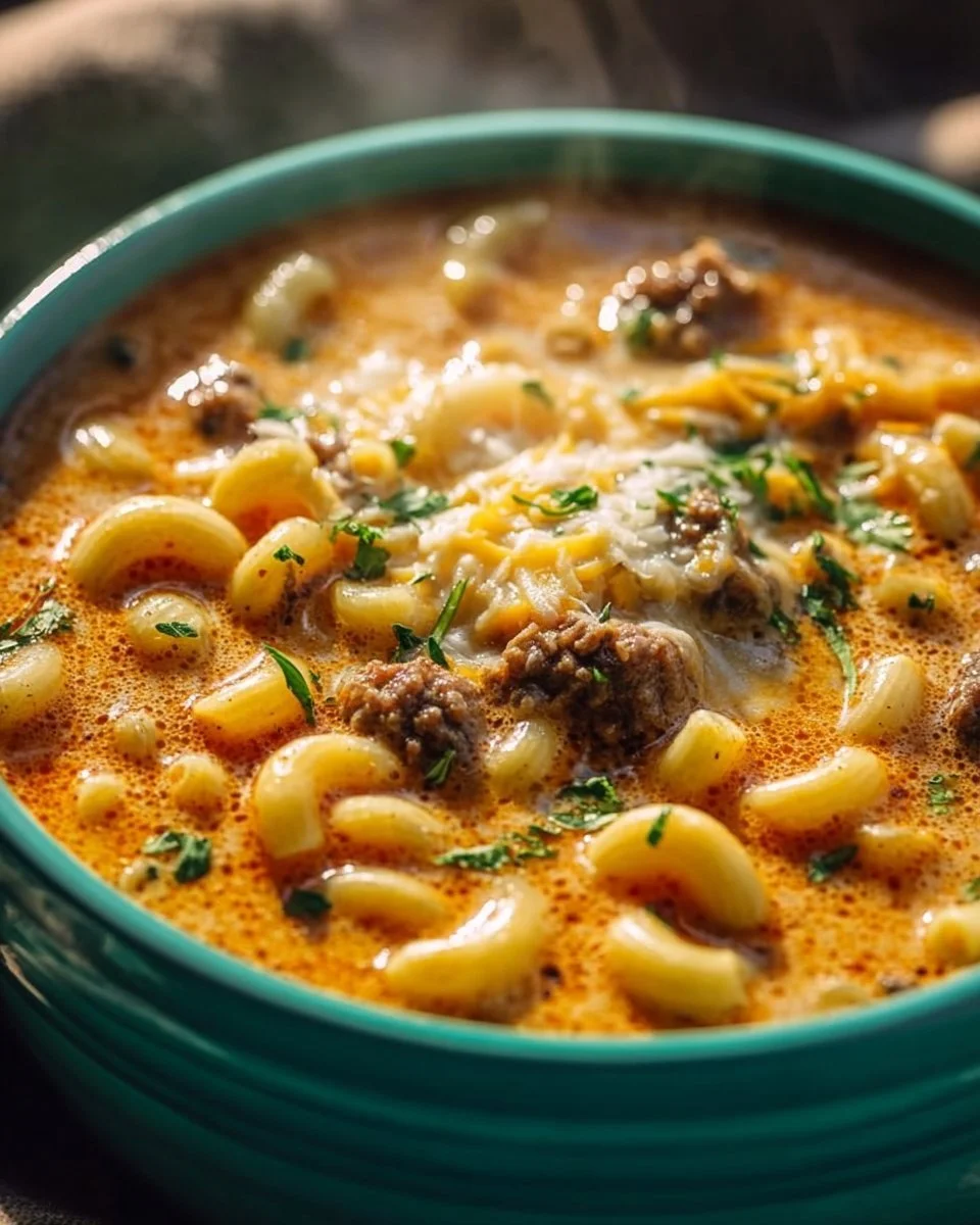 Cheeseburger Macaroni Soup