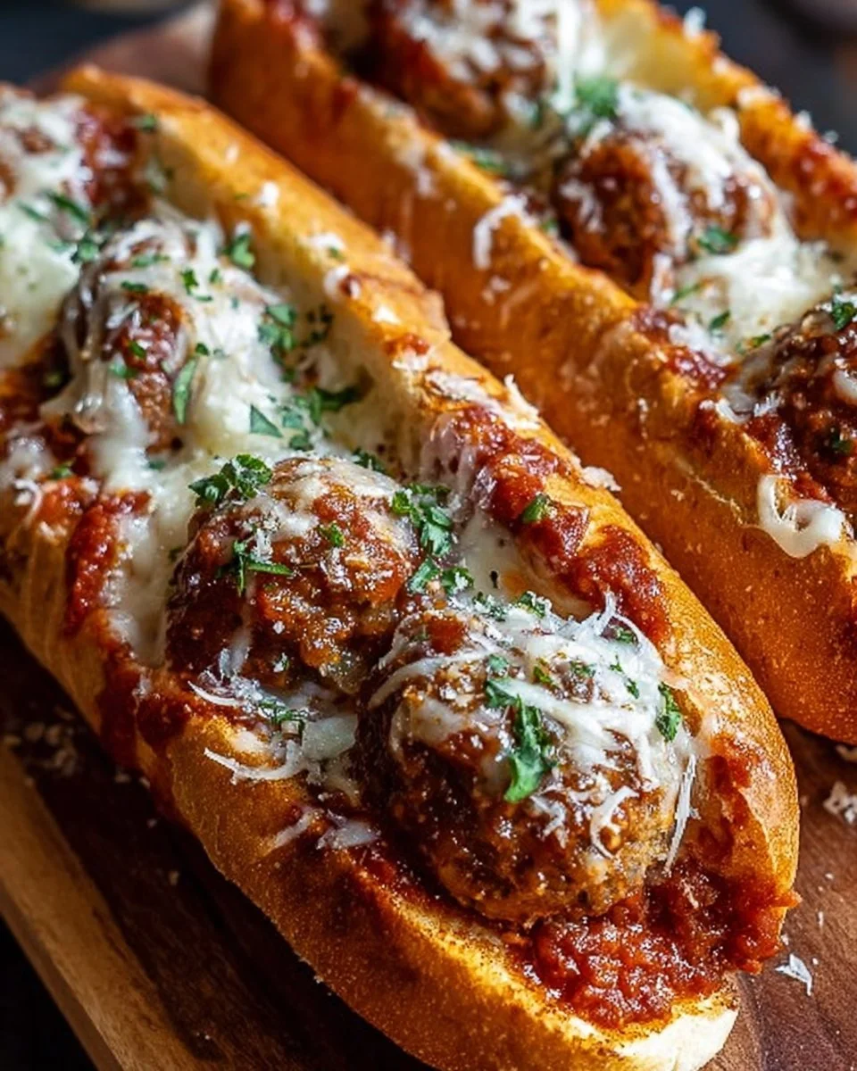 Cheesy Meatball Subs