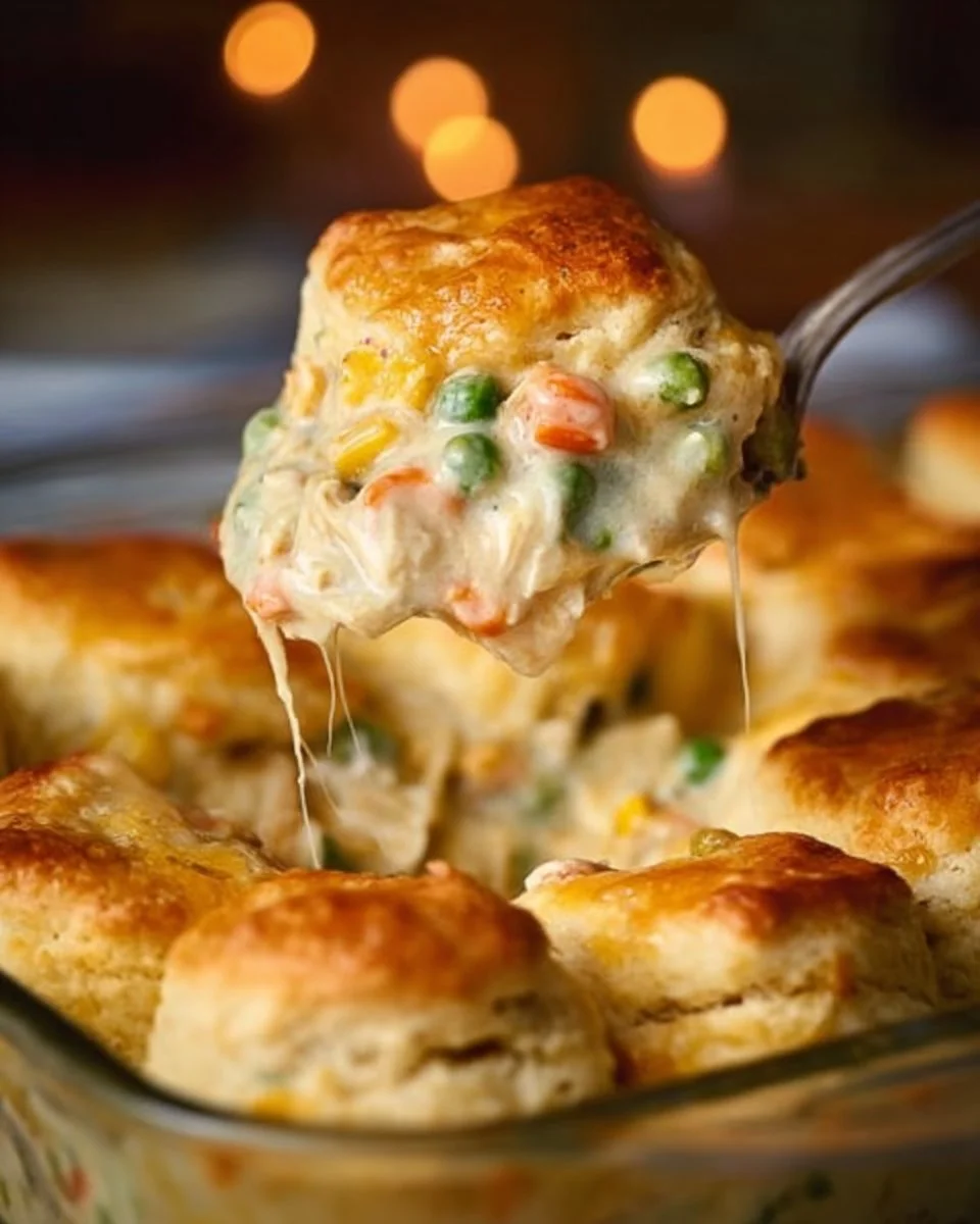 Chicken Pot Pie with Biscuits