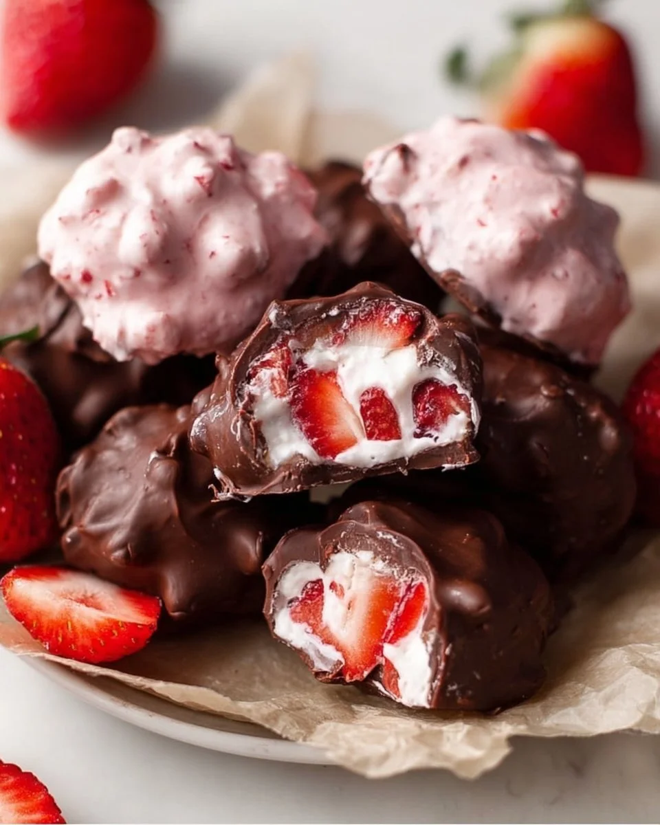 Chocolate Strawberry Yogurt Clusters