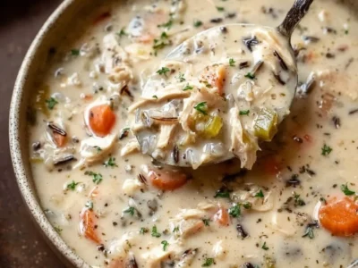 Creamy Crockpot Chicken Wild Rice Soup
