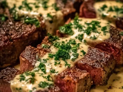 Creamy Garlic Sauce Steak
