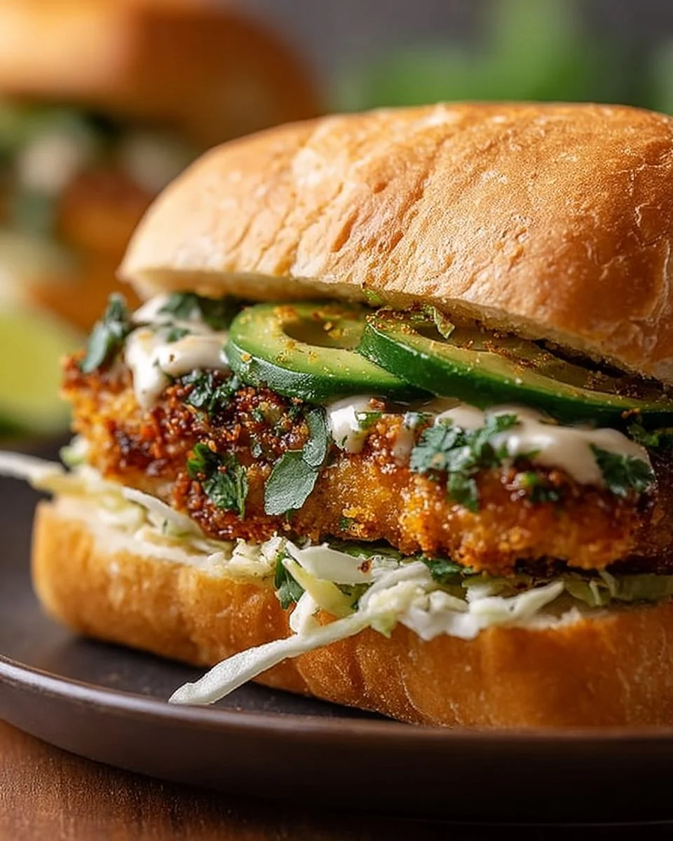 Crispy Cilantro Lime Chicken Sandwich