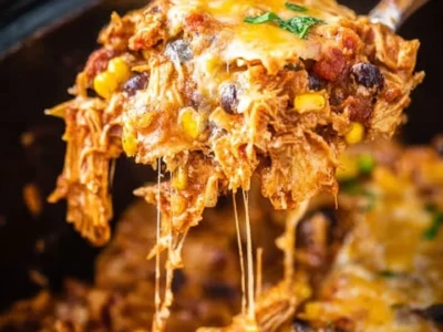Crockpot Chicken Enchiladas Casserole
