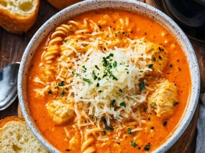 Crockpot Chicken Parmesan Soup