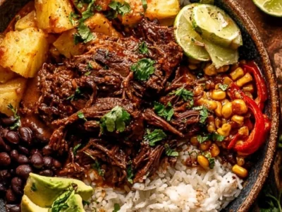 Crockpot Chipotle Pineapple Pot Roast Bowl