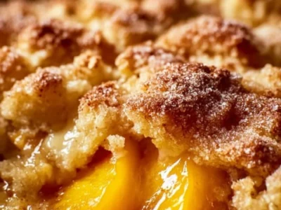 Easy Peach Cobbler with Canned Peaches