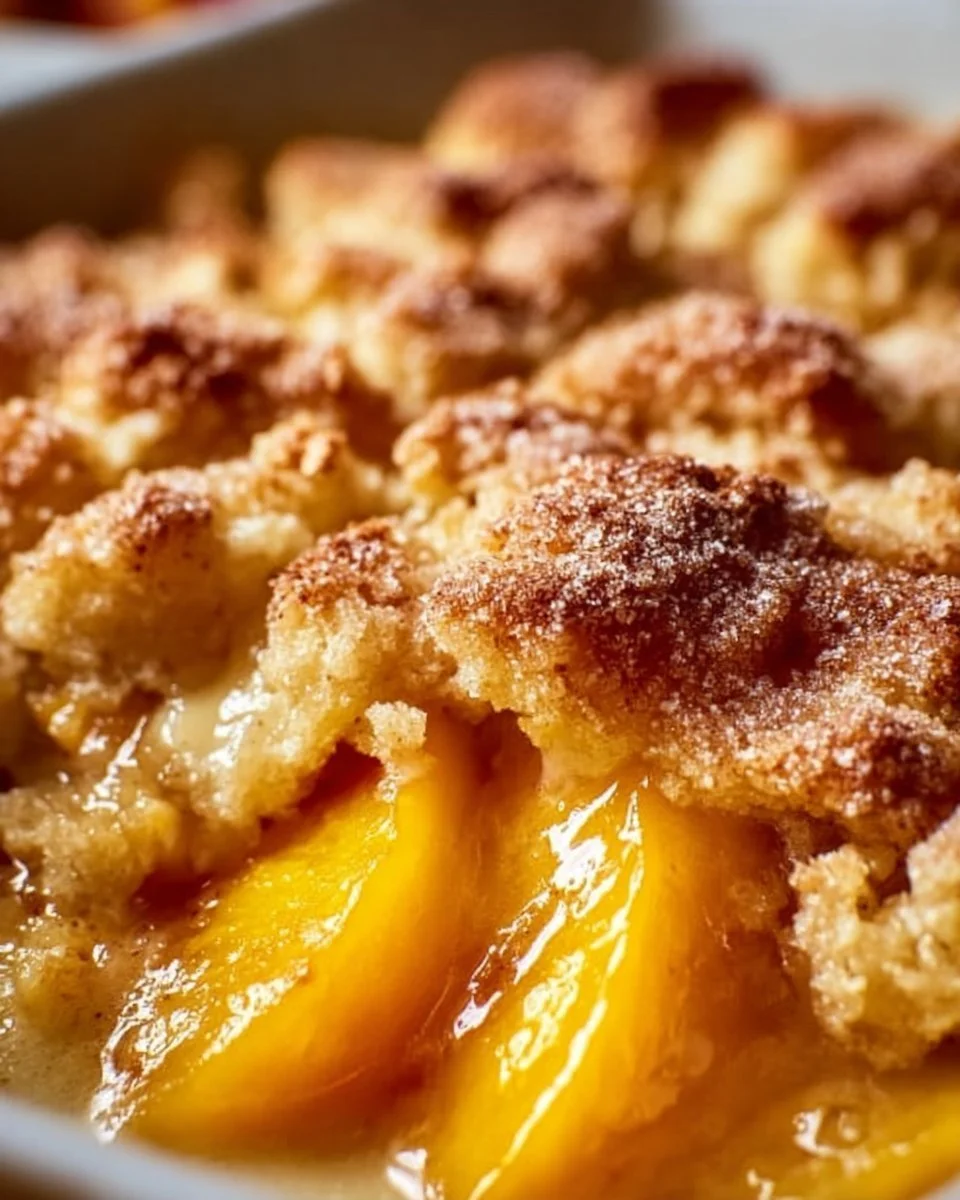 Easy Peach Cobbler with Canned Peaches