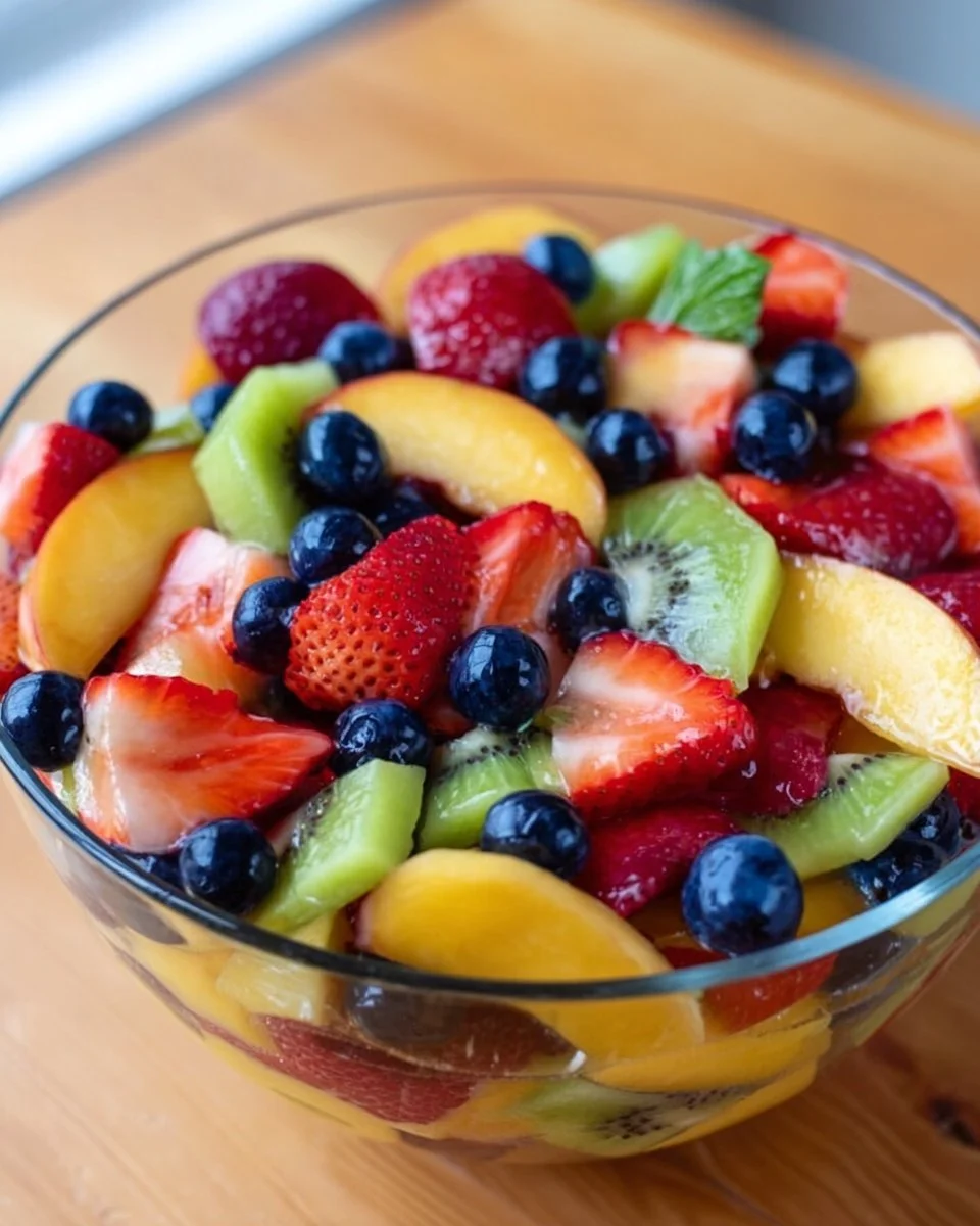 Fruit Salad with Honey Lime Dressing