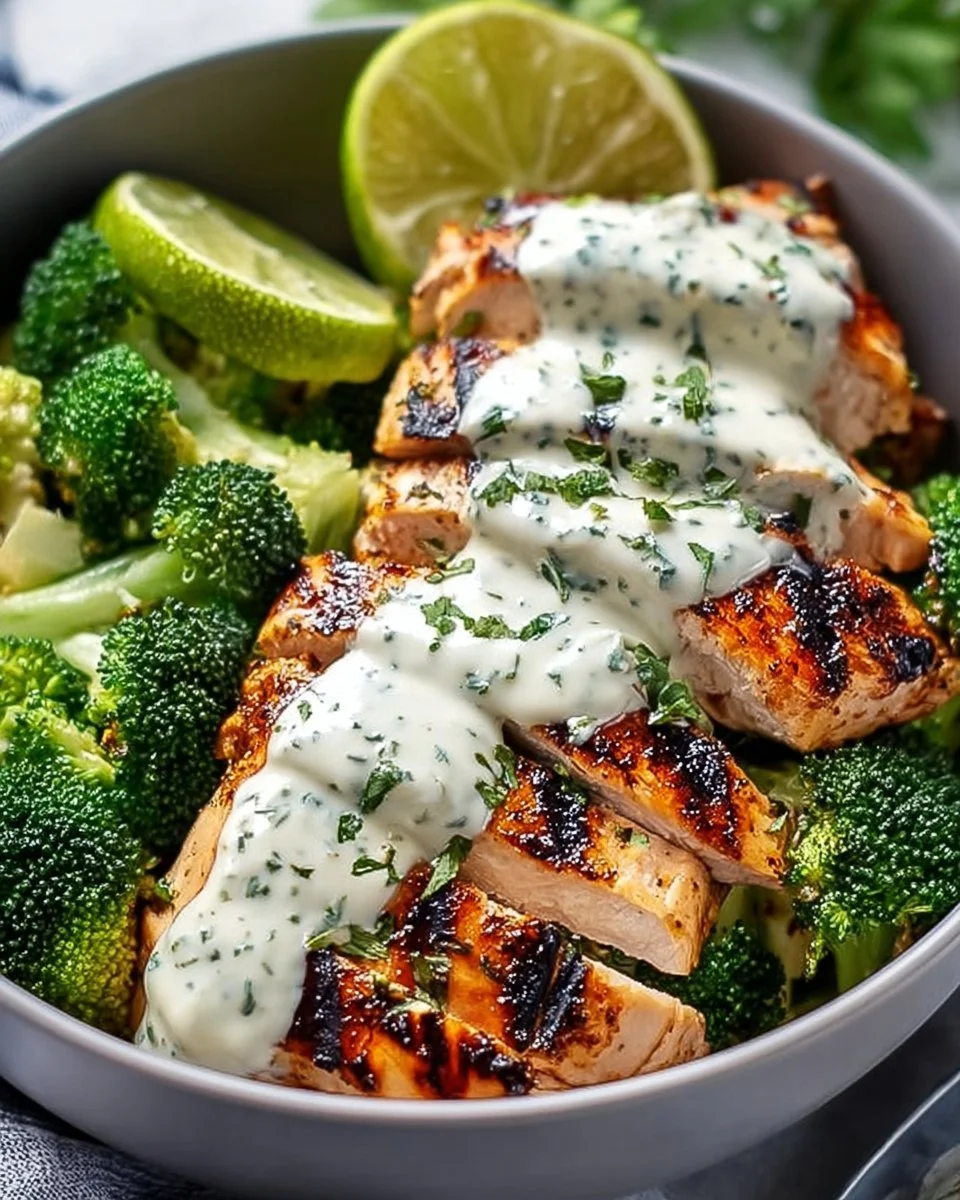 Grilled Chicken and Broccoli Bowls