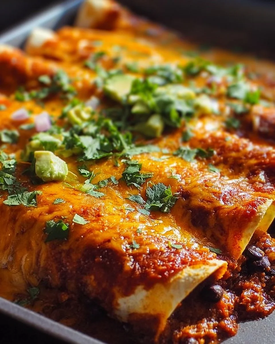Ground Turkey Black Bean Enchiladas