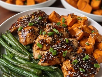 Honey Garlic Chicken and Sweet Potato