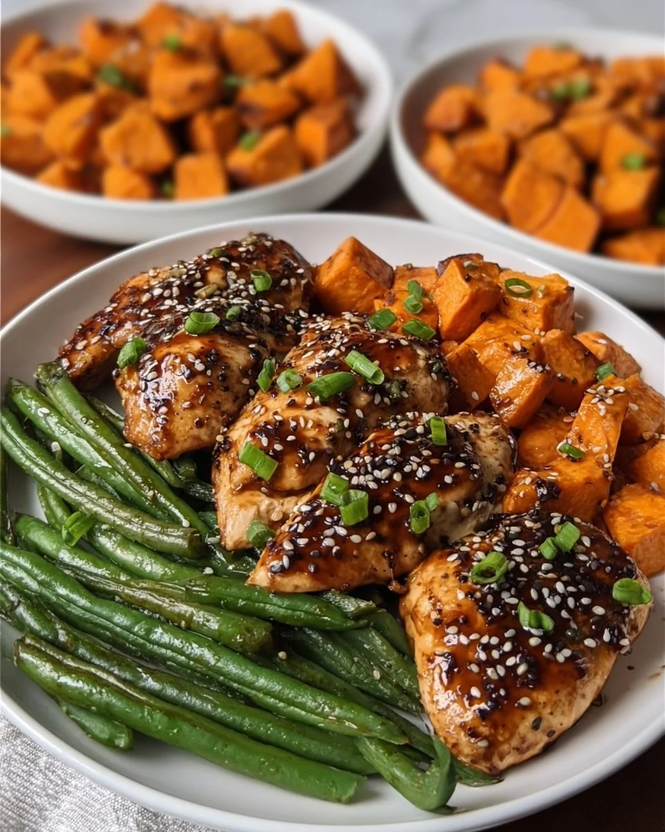 Honey Garlic Chicken and Sweet Potato