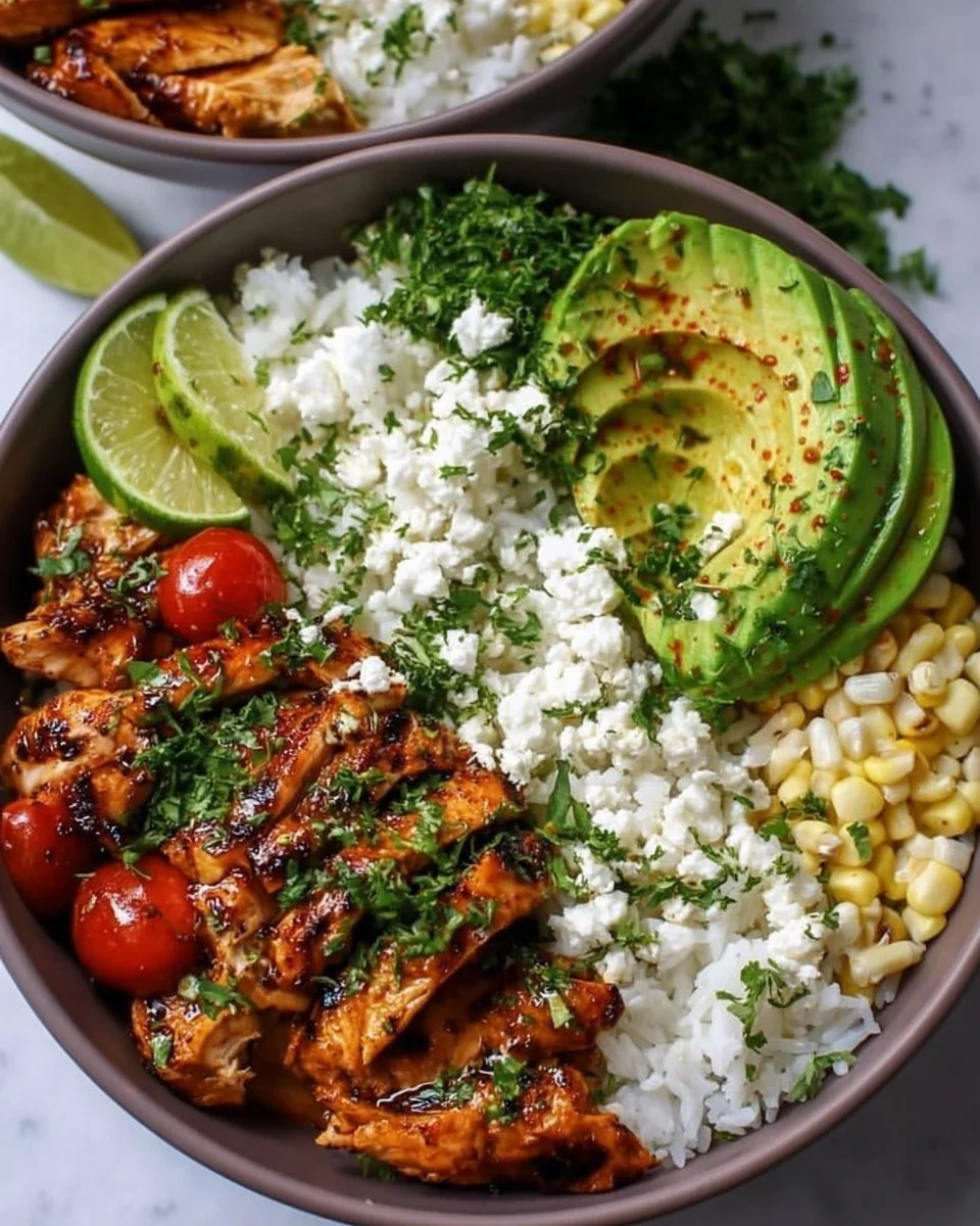 Honey Lime Chicken & Avocado Rice Bowl