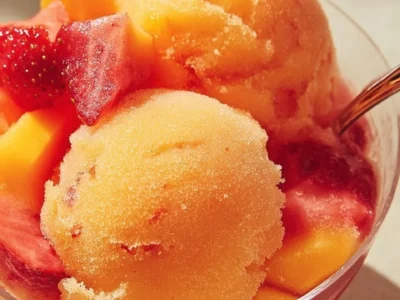 Mango Strawberry Sorbet