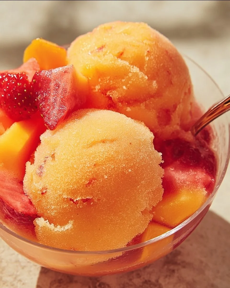 Mango Strawberry Sorbet