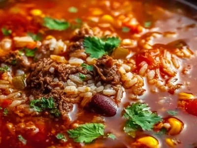 Mexican Beef and Rice Soup