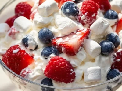 Red White and Blue Cheesecake Salad