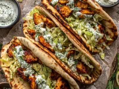Sheet Pan Chicken Pitas with Herby Ranch