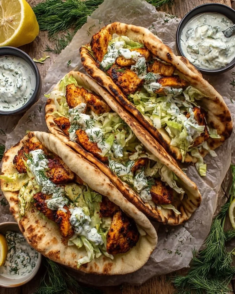 Sheet Pan Chicken Pitas with Herby Ranch