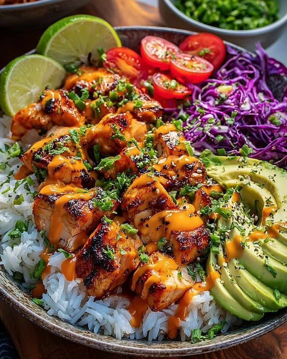 Spicy Maple Chicken and Coconut Rice