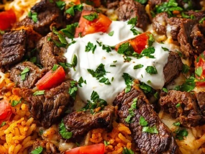 Steak Cheese Rice