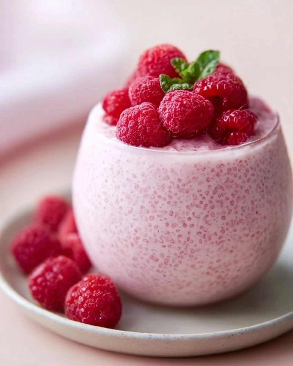 Vanilla Raspberry Chia Pudding