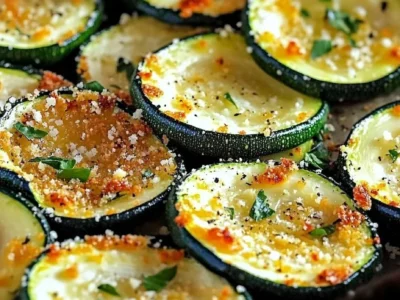 Baked Garlic Parmesan Zucchini Chips