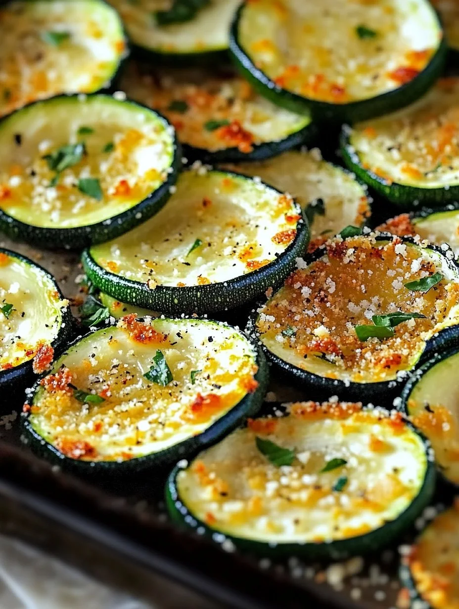 Baked Garlic Parmesan Zucchini Chips