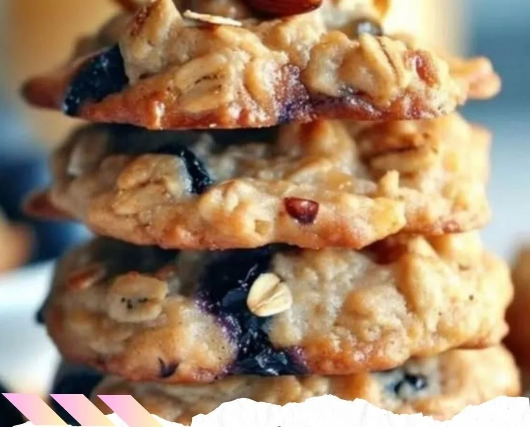 Banana Blueberry Oatmeal Breakfast Cookies