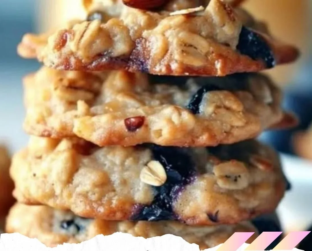 Banana Blueberry Oatmeal Breakfast Cookies